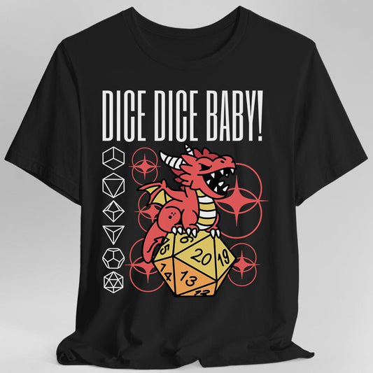 Printify T-Shirt Black / S Dice Dice Baby D&D Shirt