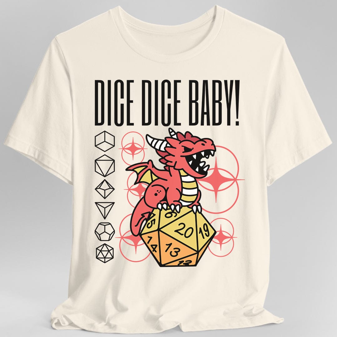 Printify T-Shirt Natural / S Dice Dice Baby D&D Shirt