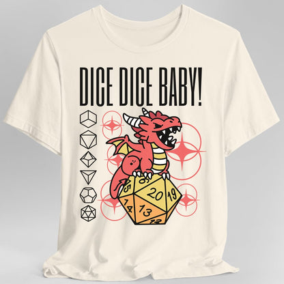 Printify T-Shirt Natural / S Dice Dice Baby D&D Shirt