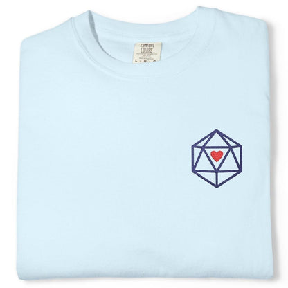 Printify T-Shirt Dice Embroidery T-Shirt - Comfort Colors