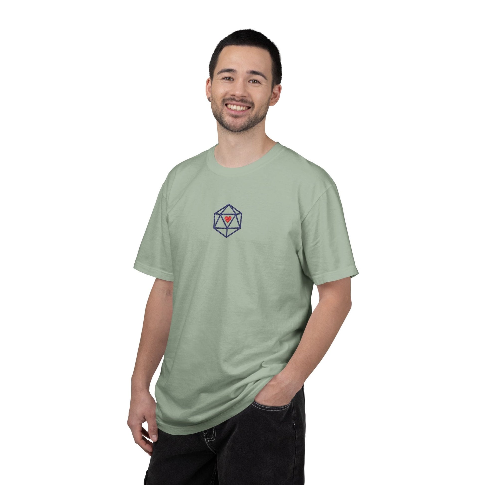 Printify T-Shirt Dice Embroidery T-Shirt - Comfort Colors