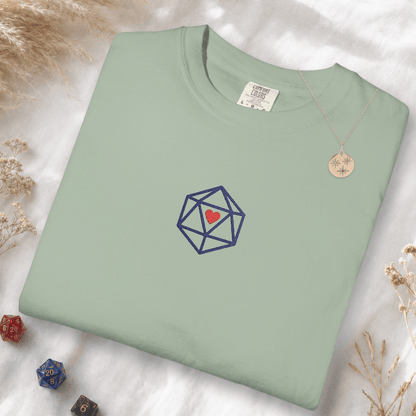 Printify T-Shirt Bay / S Dice Embroidery T-Shirt - Comfort Colors