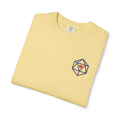 Printify T-Shirt Butter / M Dice Embroidery T-Shirt - Comfort Colors