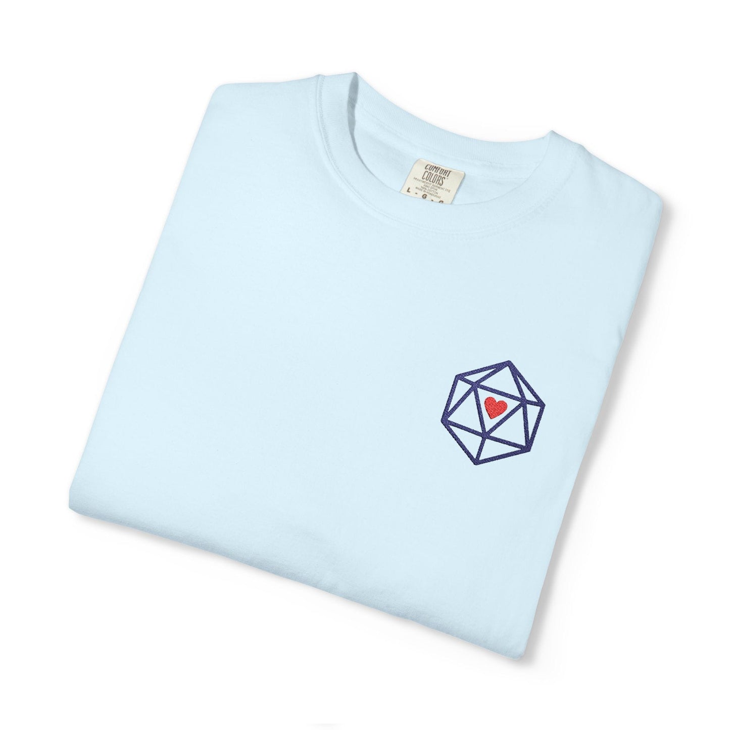 Printify T-Shirt Chambray / S Dice Embroidery T-Shirt - Comfort Colors