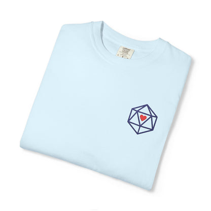 Printify T-Shirt Chambray / S Dice Embroidery T-Shirt - Comfort Colors