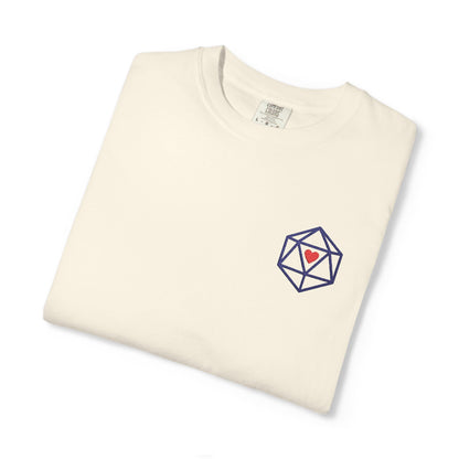 Printify T-Shirt Ivory / S Dice Embroidery T-Shirt - Comfort Colors