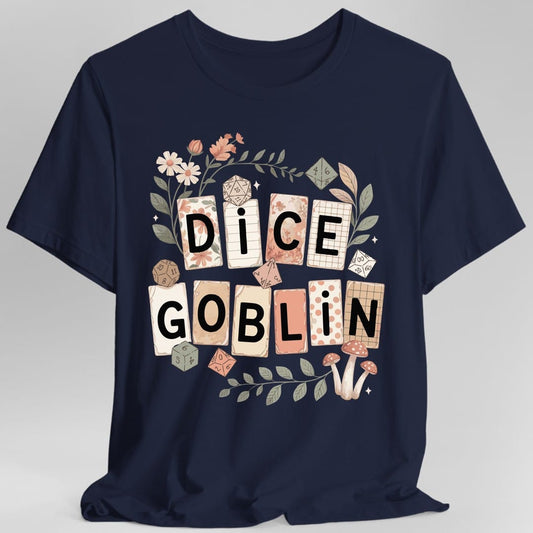 Printify T-Shirt Navy / S Dice Goblin Cottagecore T-Shirt