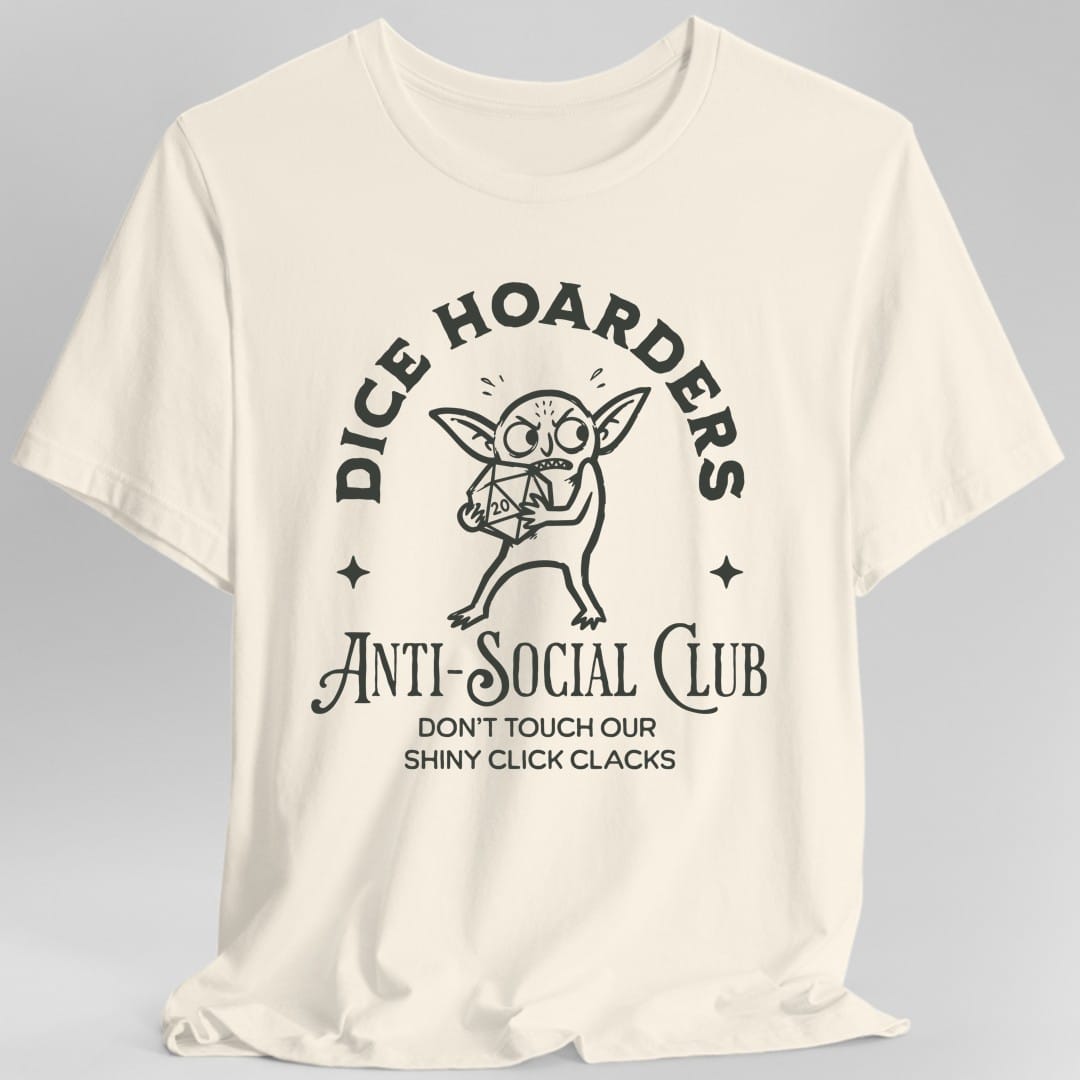 Printify T-Shirt Natural / S Dice Hoarders Anti-Social Club T-Shirt