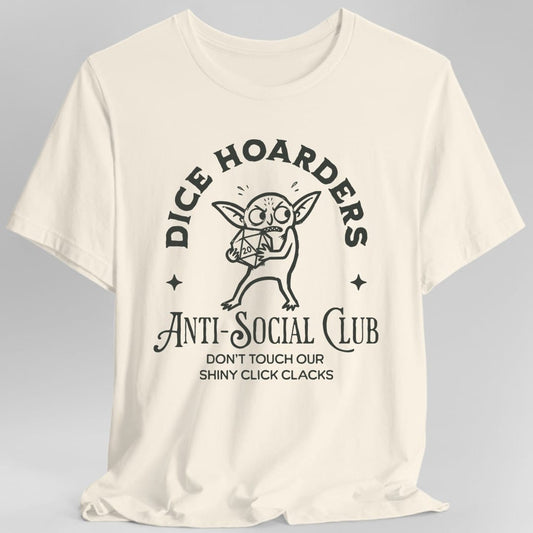 Printify T-Shirt Natural / S Dice Hoarders Anti-Social Club T-Shirt