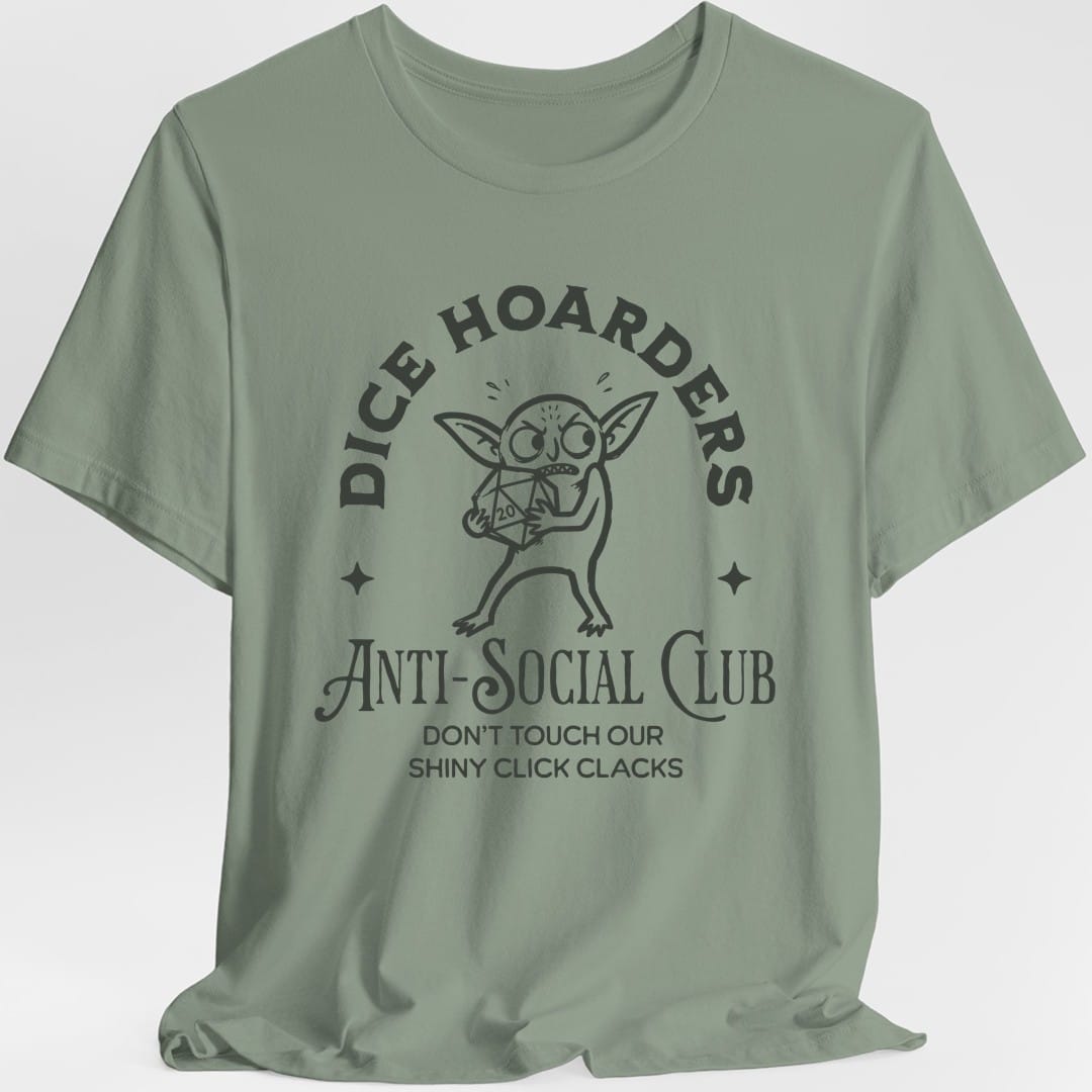 Printify T-Shirt Sage / S Dice Hoarders Anti-Social Club T-Shirt
