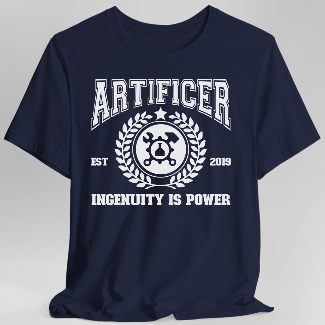 Printify T-Shirt Navy / S DnD Artificer Class University T-Shirt