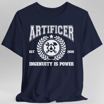 Printify T-Shirt Navy / S DnD Artificer Class University T-Shirt