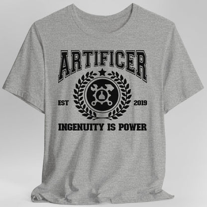 Printify T-Shirt Sport Grey / S DnD Artificer Class University T-Shirt
