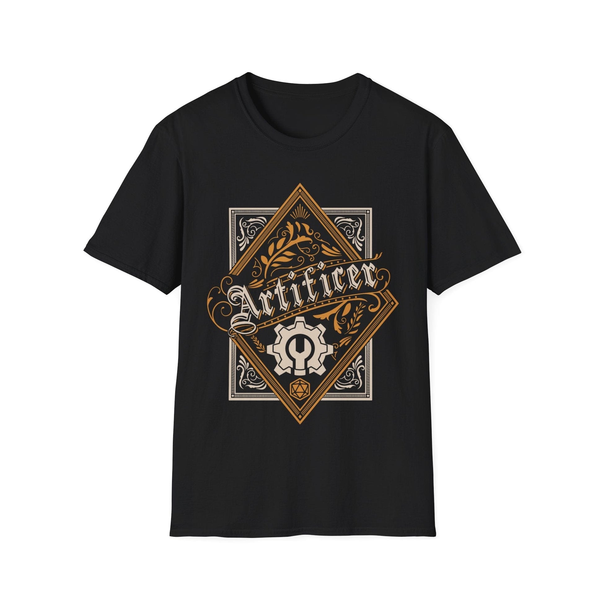 Printify T-Shirt Black / S DnD Artificer Large Crest T-Shirt