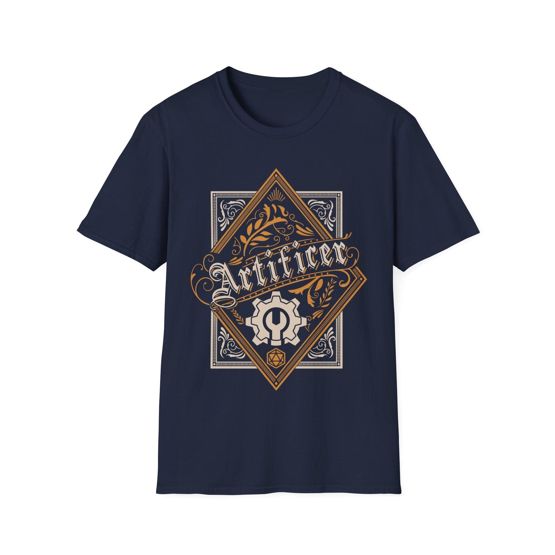 Printify T-Shirt Navy / S DnD Artificer Large Crest T-Shirt