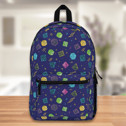 Printify Bags One size DnD Backpack - Blue Dice Pattern