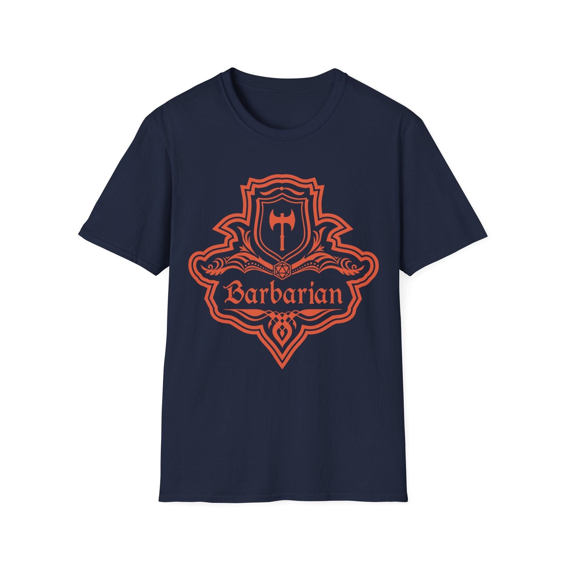 Printify T-Shirt Navy / S DnD Barbarian Class Emblem T-Shirt