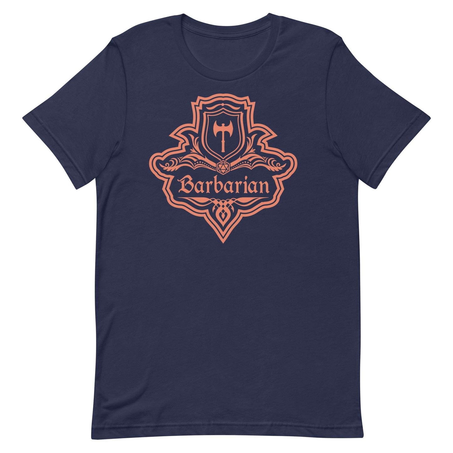 Printify T-Shirt Navy / S DnD Barbarian Class Emblem T-Shirt