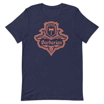 Printify T-Shirt Navy / S DnD Barbarian Class Emblem T-Shirt