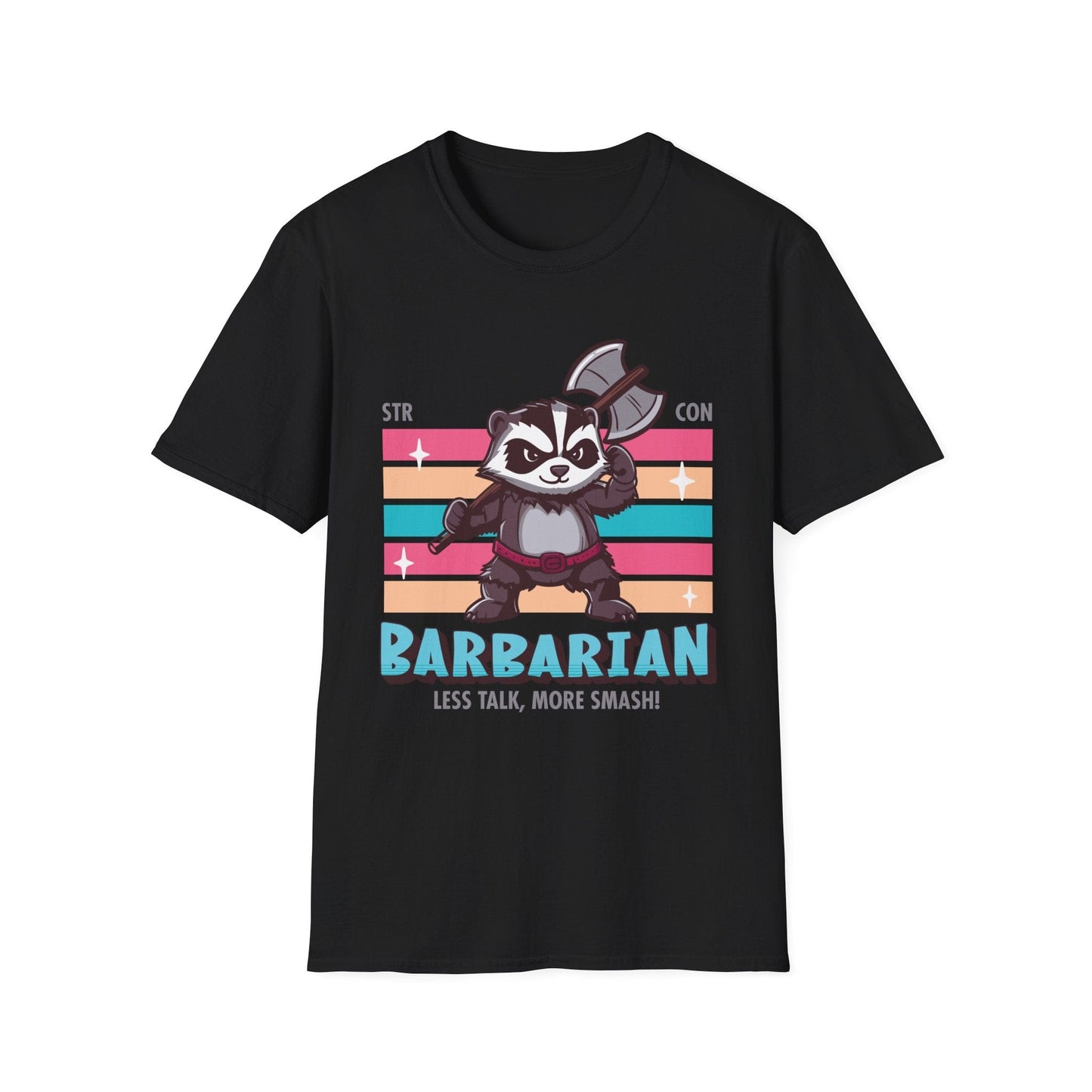 Printify T-Shirt Black / S DnD Barbarian Shirt - D&D Kawaii Class T-shirt