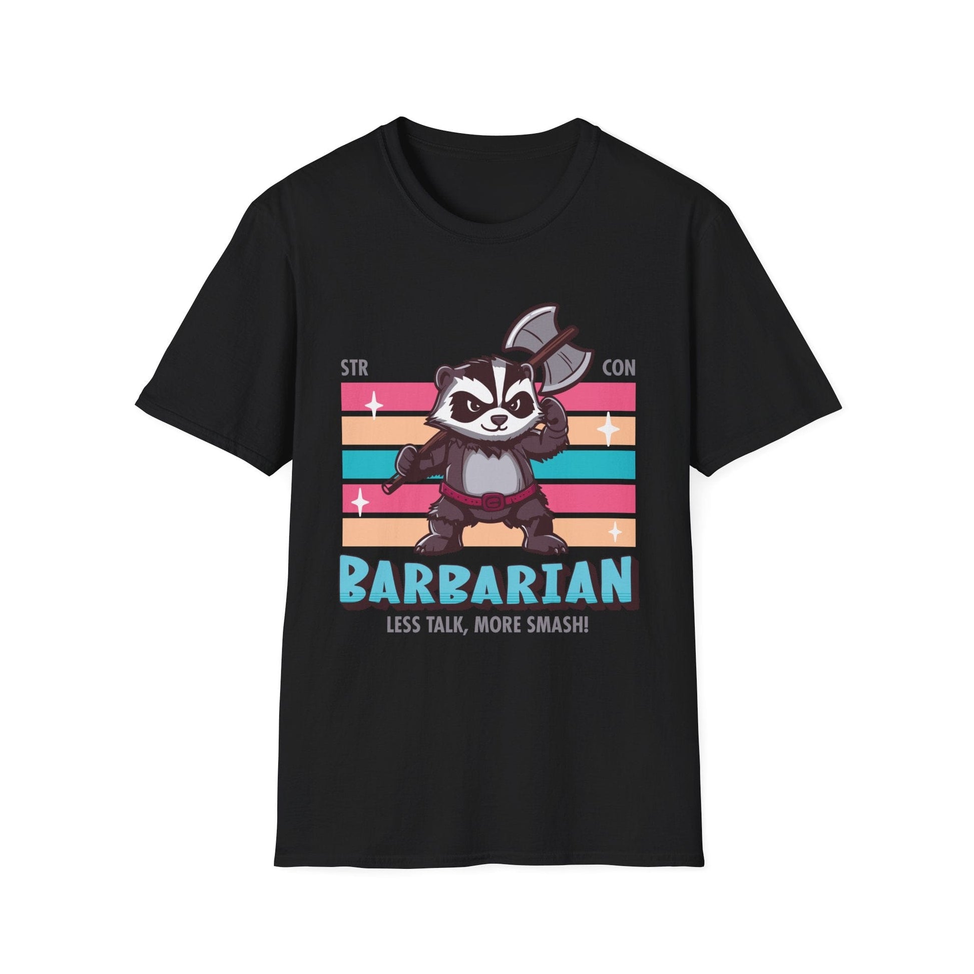 Printify T-Shirt Black / S DnD Barbarian Shirt - D&D Kawaii Class T-shirt