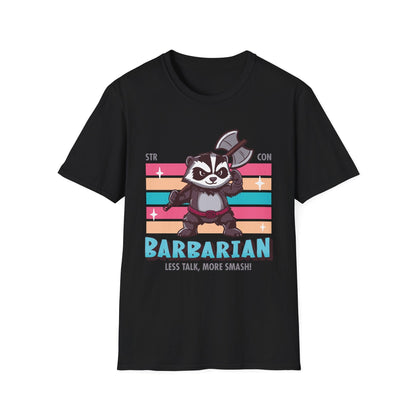 Printify T-Shirt Black / S DnD Barbarian Shirt - D&D Kawaii Class T-shirt