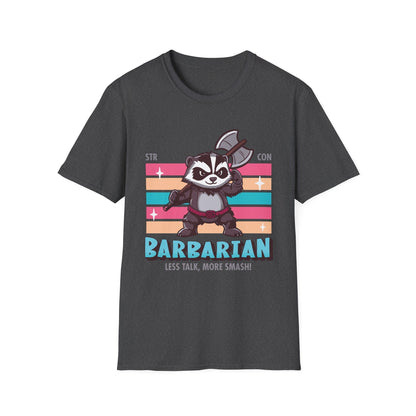 Printify T-Shirt Dark Heather / S DnD Barbarian Shirt - D&D Kawaii Class T-shirt