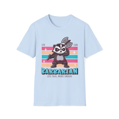 Printify T-Shirt Light Blue / S DnD Barbarian Shirt - D&D Kawaii Class T-shirt