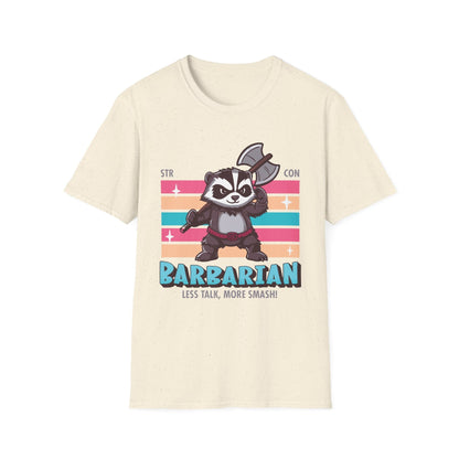 Printify T-Shirt Natural / S DnD Barbarian Shirt - D&D Kawaii Class T-shirt