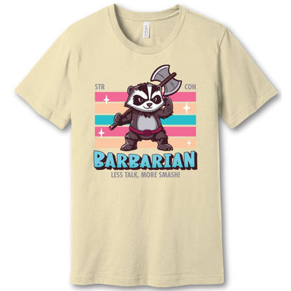 Printify T-Shirt Natural / S DnD Barbarian Shirt - D&D Kawaii Class T-shirt