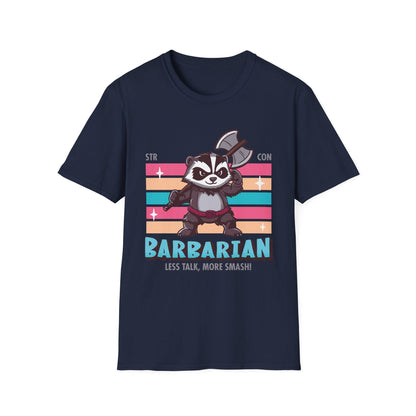 Printify T-Shirt Navy / S DnD Barbarian Shirt - D&D Kawaii Class T-shirt