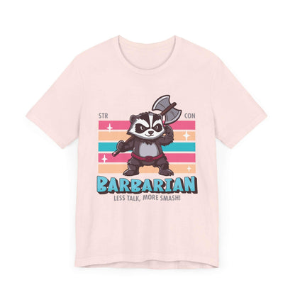 Printify T-Shirt Soft Pink / S DnD Barbarian Shirt - D&D Kawaii Class T-shirt