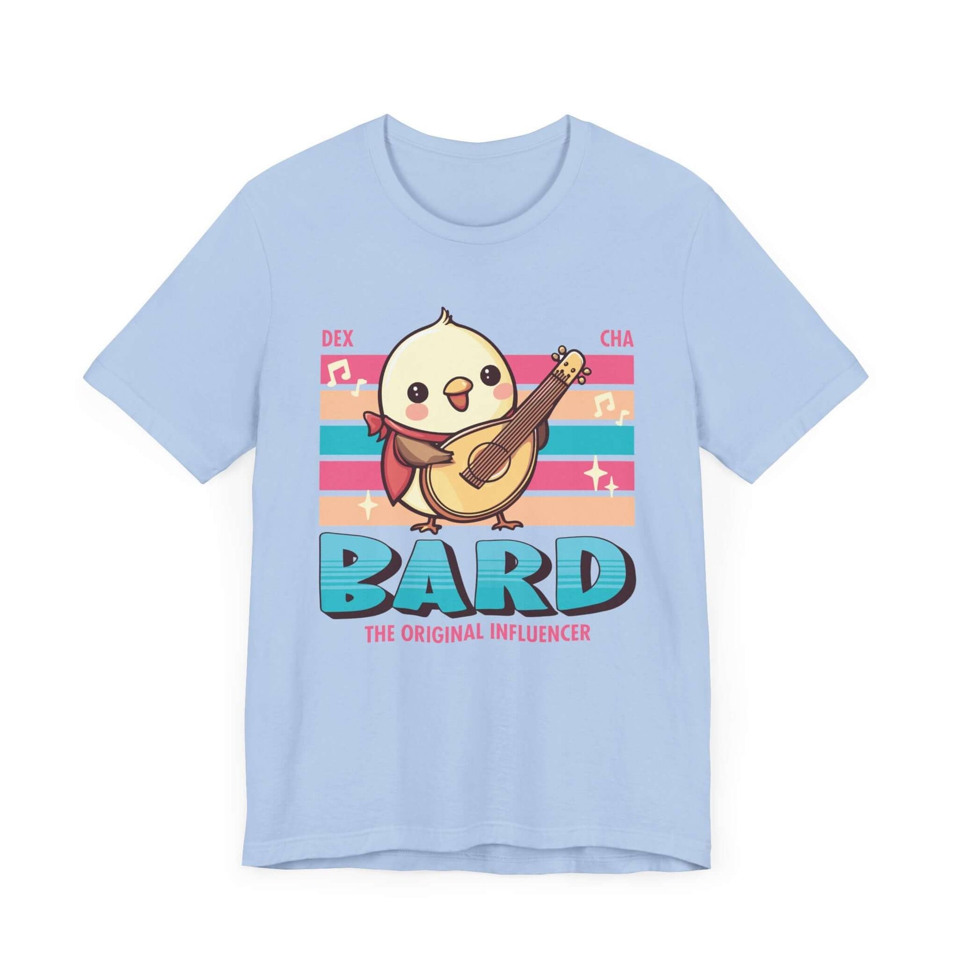 Printify T-Shirt Baby Blue / S DnD Bard Shirt - D&D Kawaii Class T-shirt