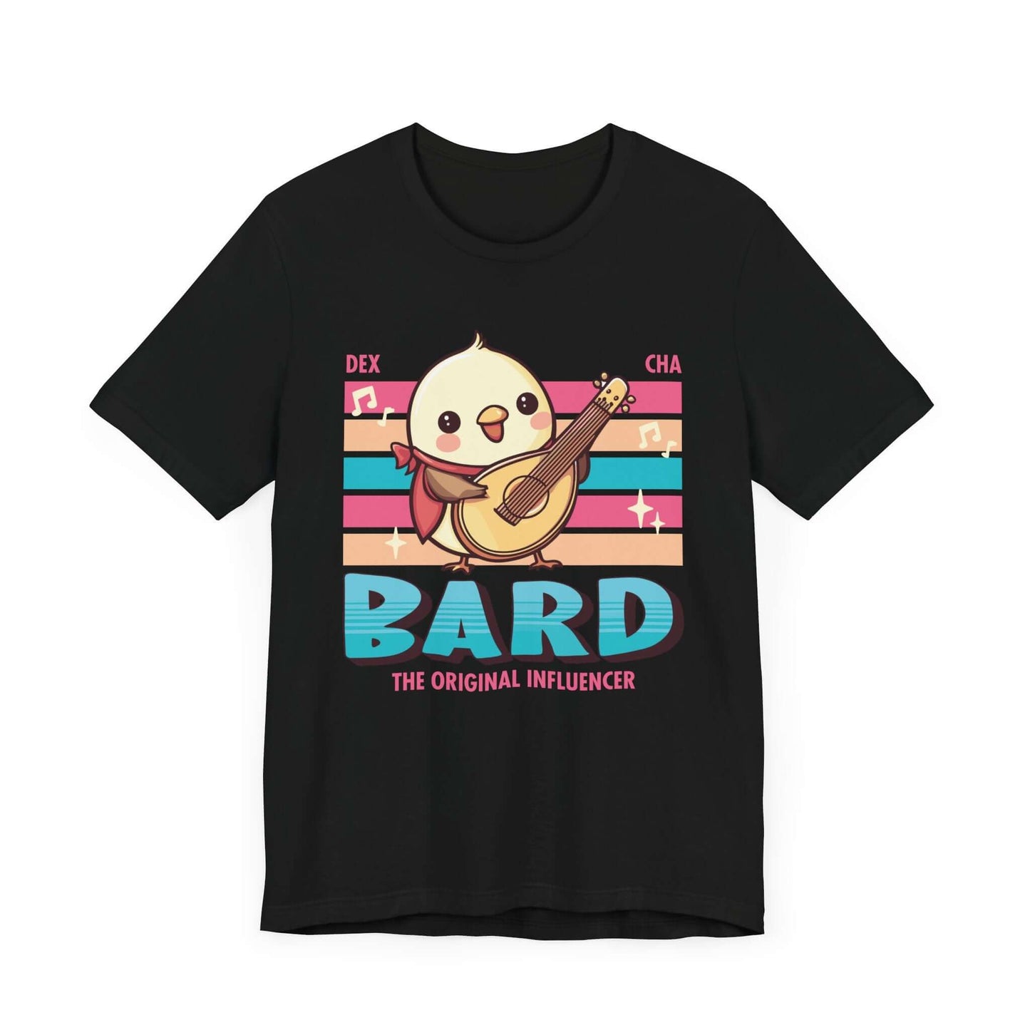 Printify T-Shirt Black / S DnD Bard Shirt - D&D Kawaii Class T-shirt