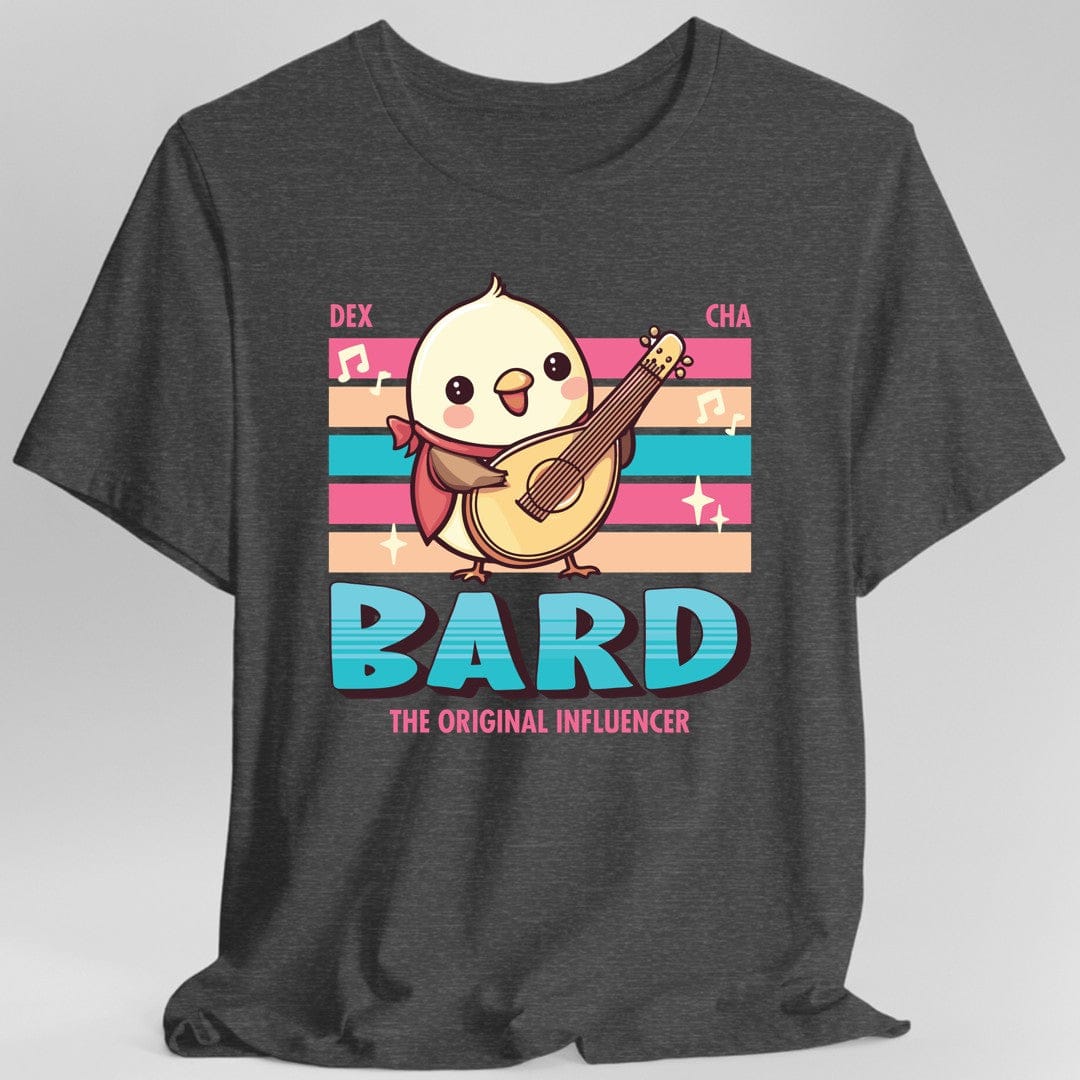 Printify T-Shirt Dark Heather / S DnD Bard Shirt - D&D Kawaii Class T-shirt