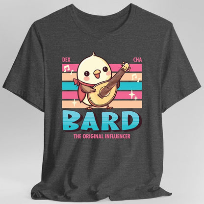 Printify T-Shirt Dark Heather / S DnD Bard Shirt - D&D Kawaii Class T-shirt