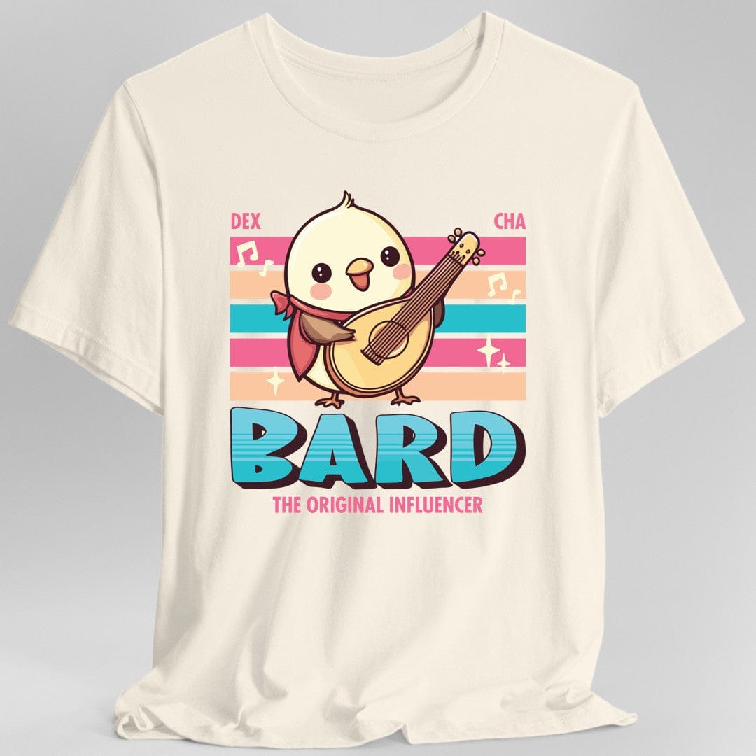 Printify T-Shirt Natural / S DnD Bard Shirt - D&D Kawaii Class T-shirt