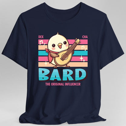 Printify T-Shirt Navy / S DnD Bard Shirt - D&D Kawaii Class T-shirt