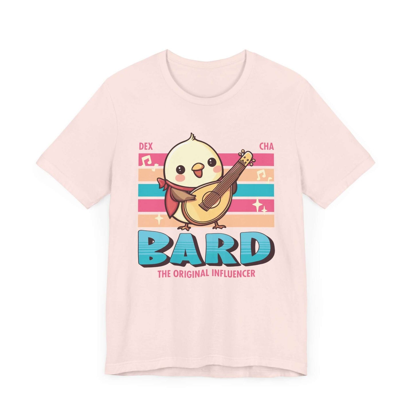 Printify T-Shirt Soft Pink / S DnD Bard Shirt - D&D Kawaii Class T-shirt