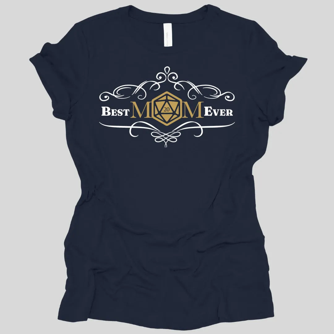Printify T-Shirt Navy / S DnD Best Mom Ever Women's T-Shirt