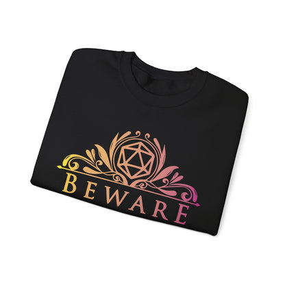 Printify Sweatshirt DnD Beware the Smiling DM Sweatshirt