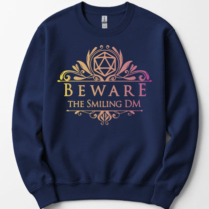 Printify Sweatshirt Navy / S DnD Beware the Smiling DM Sweatshirt