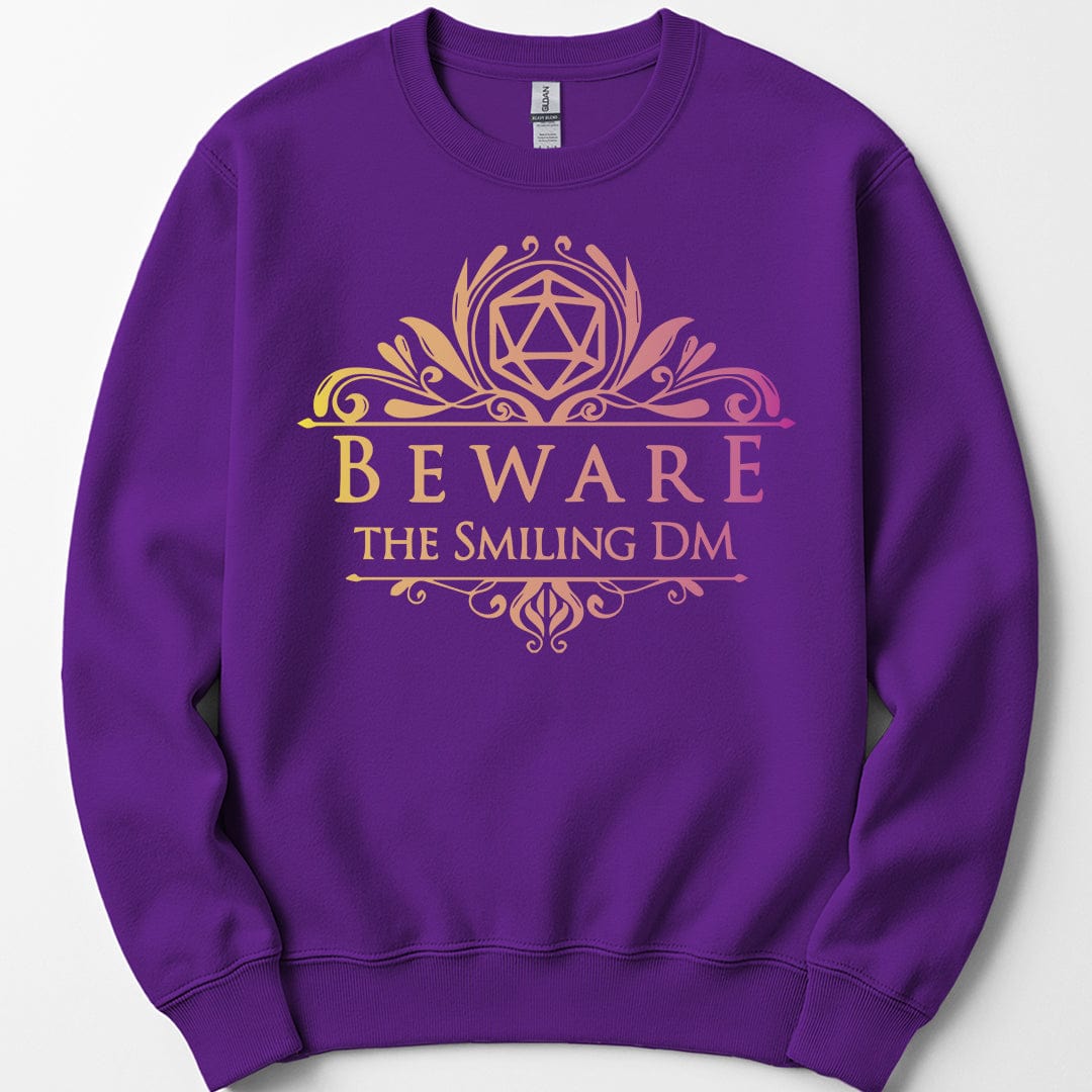 Printify Sweatshirt Purple / S DnD Beware the Smiling DM Sweatshirt