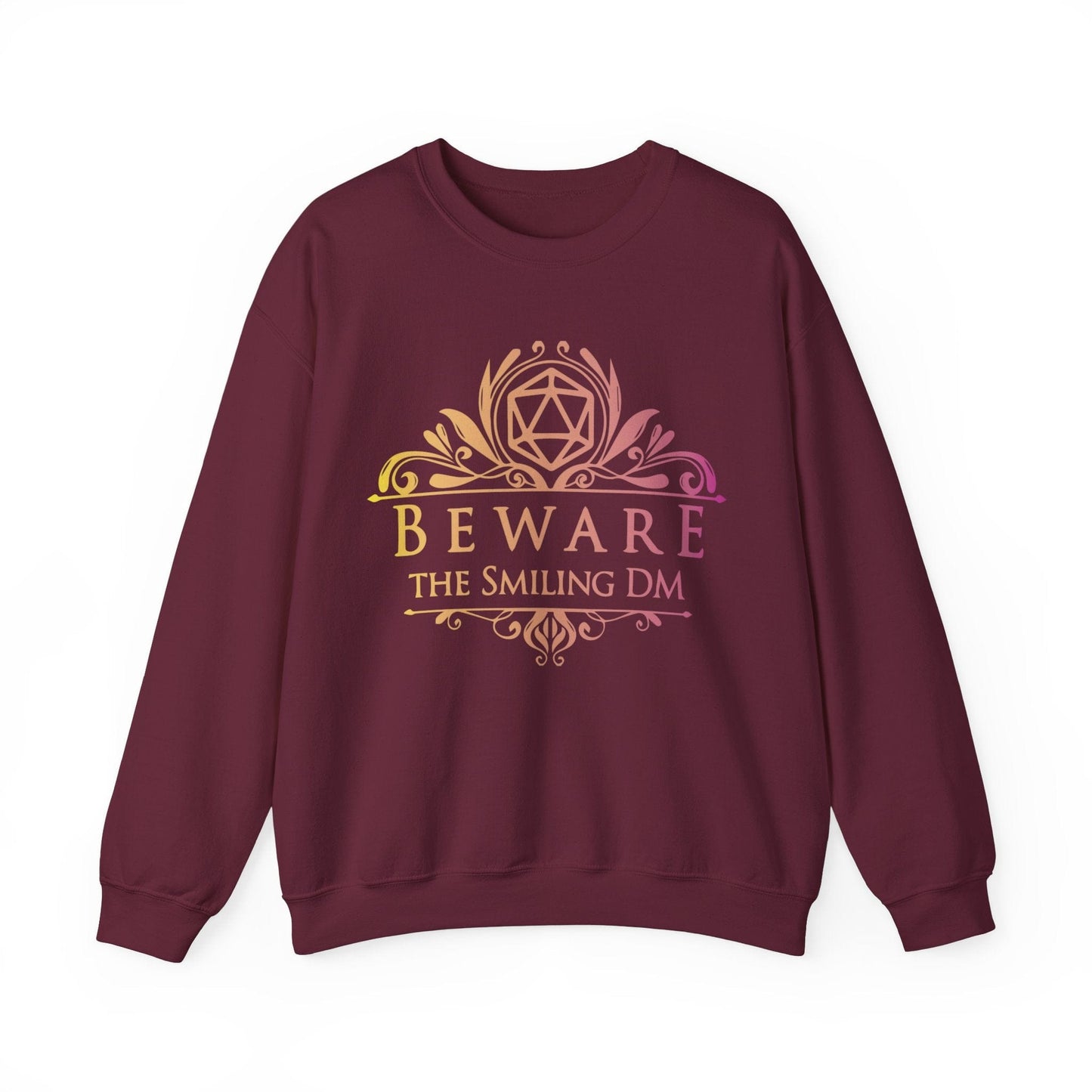 Printify Sweatshirt S / Maroon DnD Beware the Smiling DM Sweatshirt