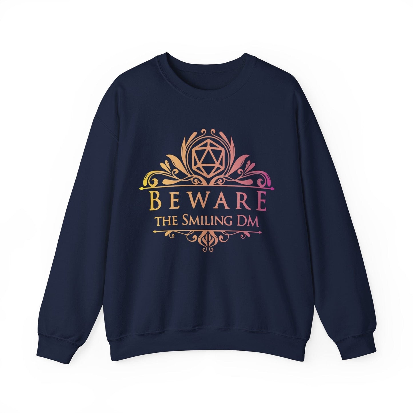 Printify Sweatshirt S / Navy DnD Beware the Smiling DM Sweatshirt