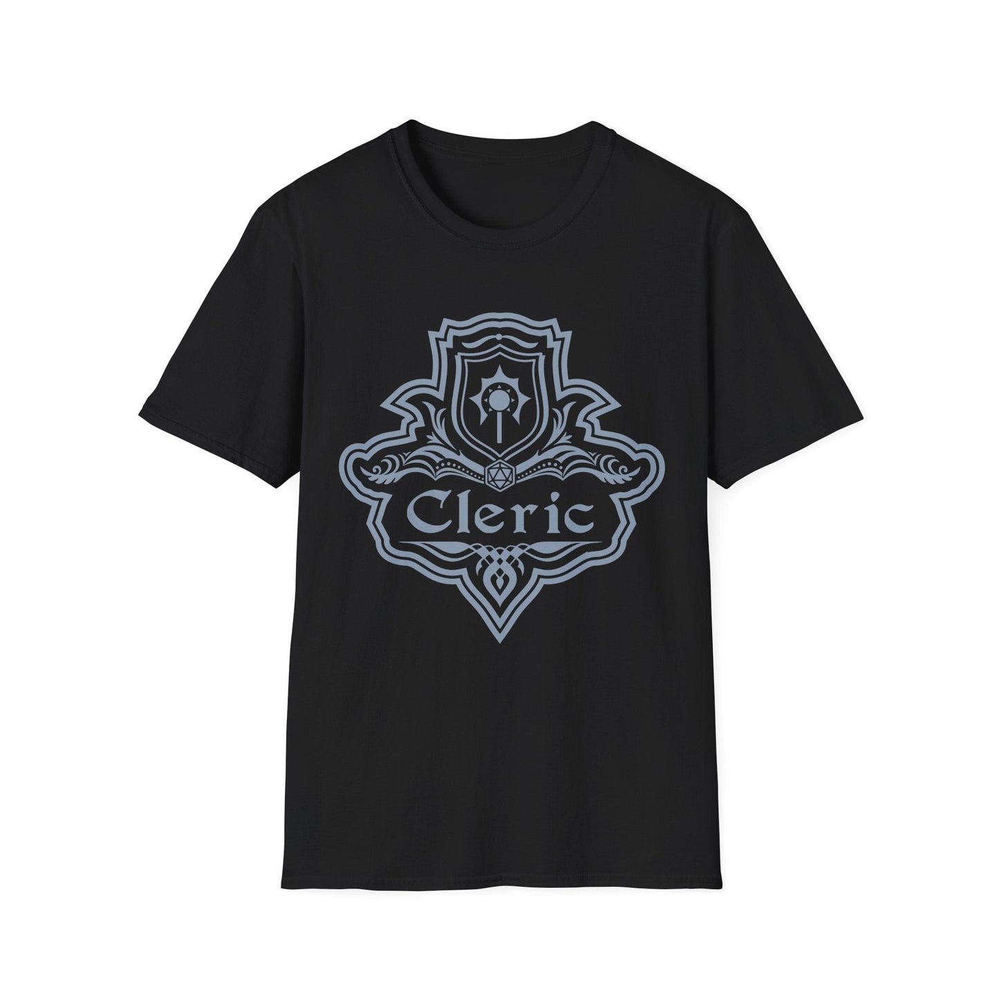 Printify T-Shirt Black / S DnD Cleric Class Emblem T-Shirt