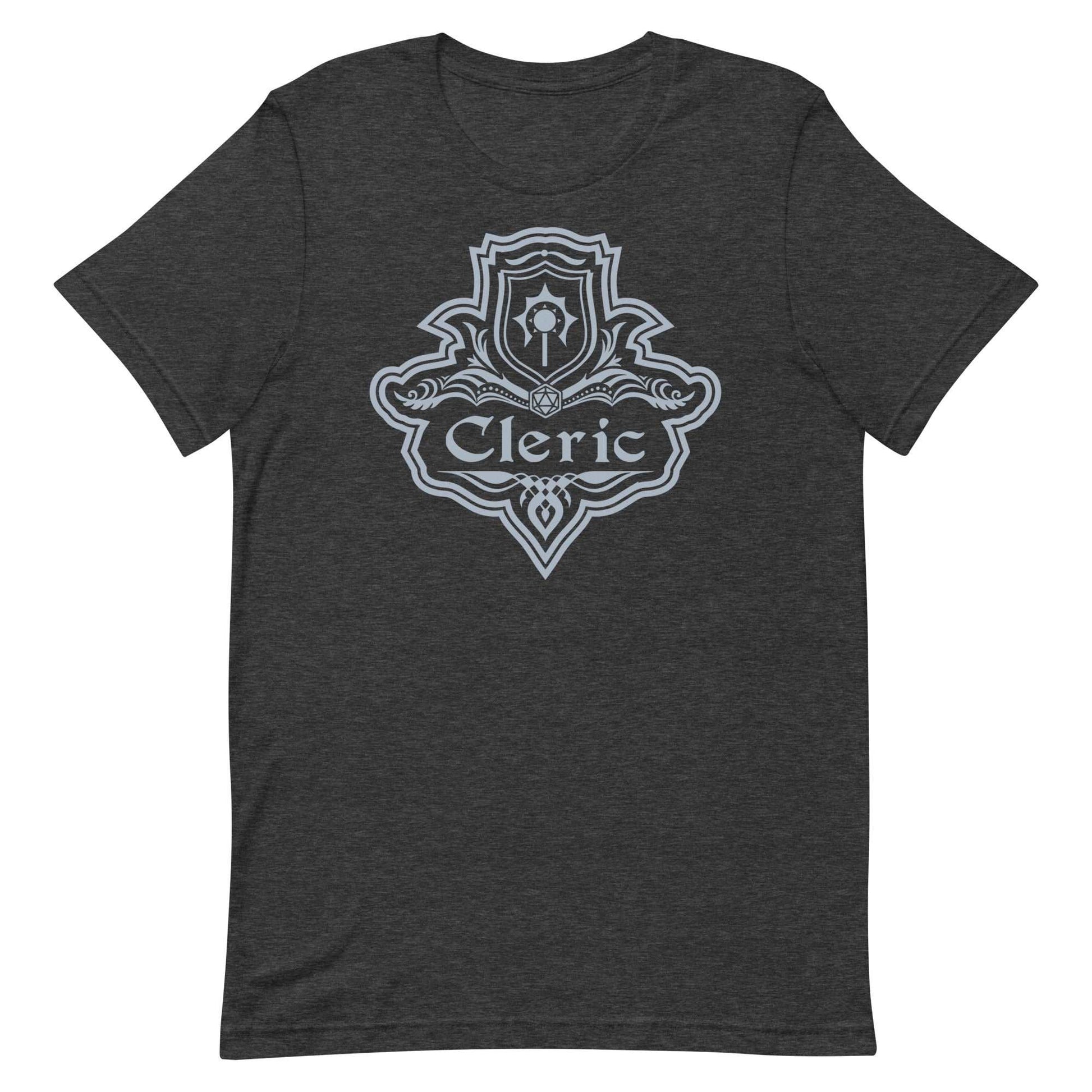 Printify T-Shirt Dark Grey Heather / S DnD Cleric Class Emblem T-Shirt