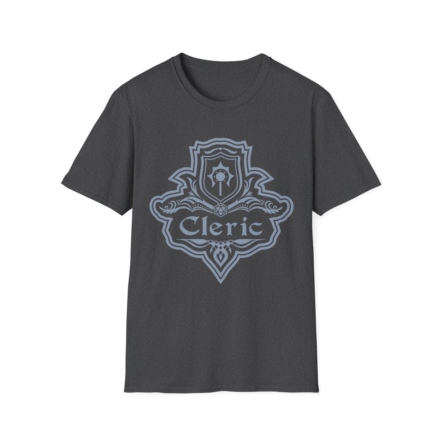 Printify T-Shirt Dark Heather / S DnD Cleric Class Emblem T-Shirt