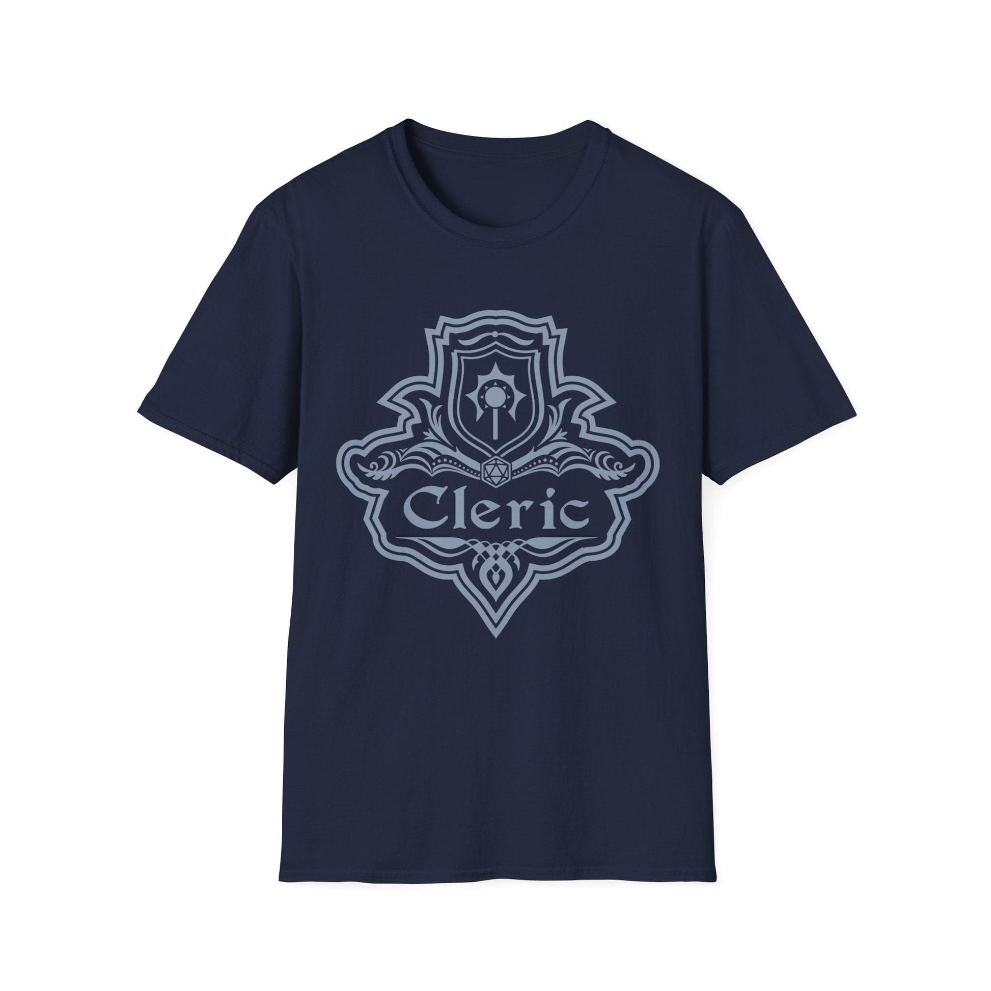 Printify T-Shirt Navy / S DnD Cleric Class Emblem T-Shirt
