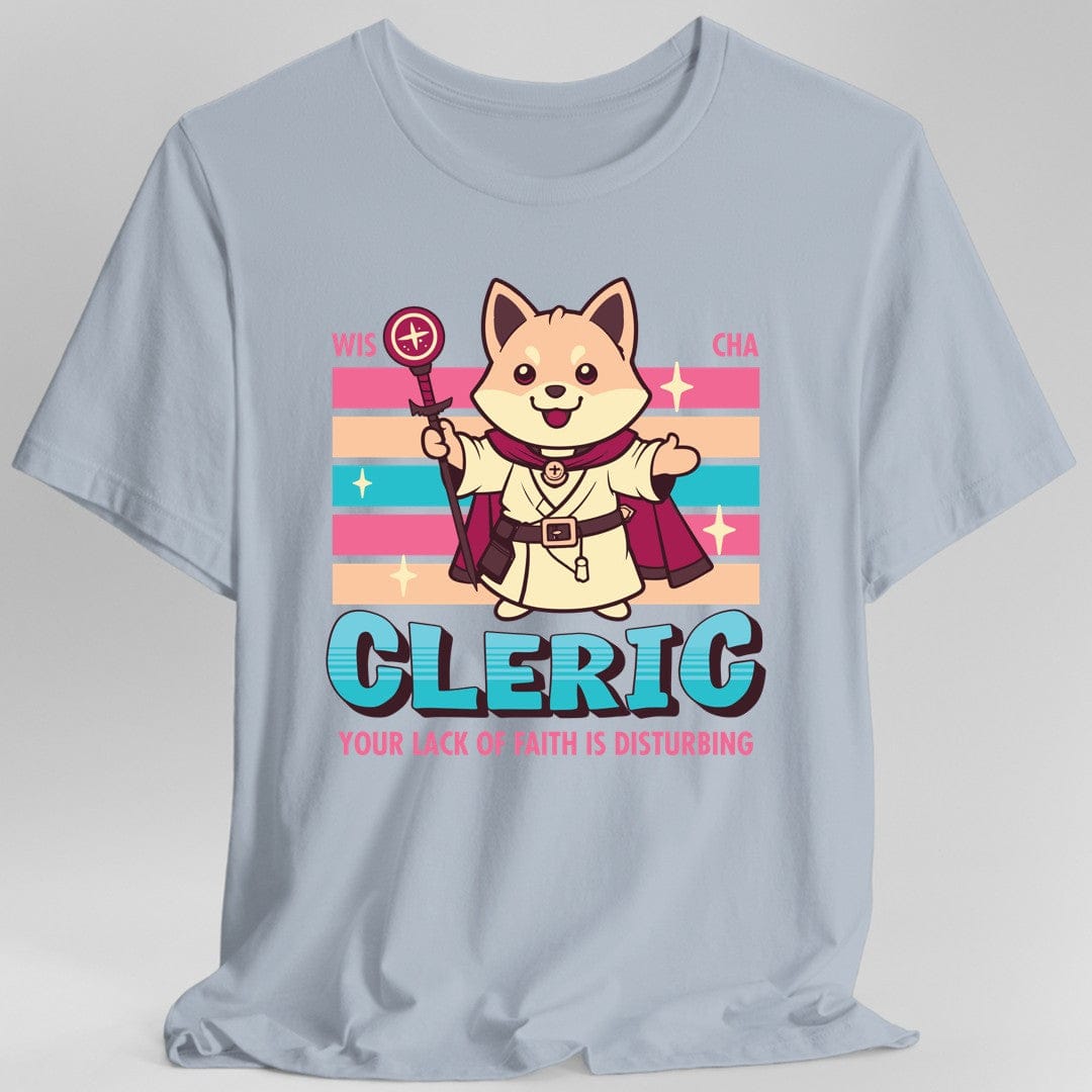 Printify T-Shirt Light Blue / S DnD Cleric Shirt - D&D Kawaii Class T-shirt